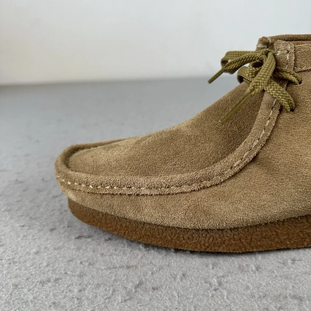 Clarks Wallabee Shacre Ankle Boot Dark Sand Suede Leather Men's Size 8.5 Casual